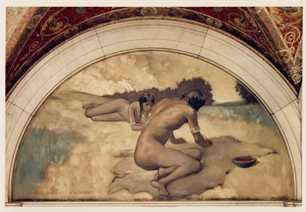 Picture Writing mural in Evolution of the Book series