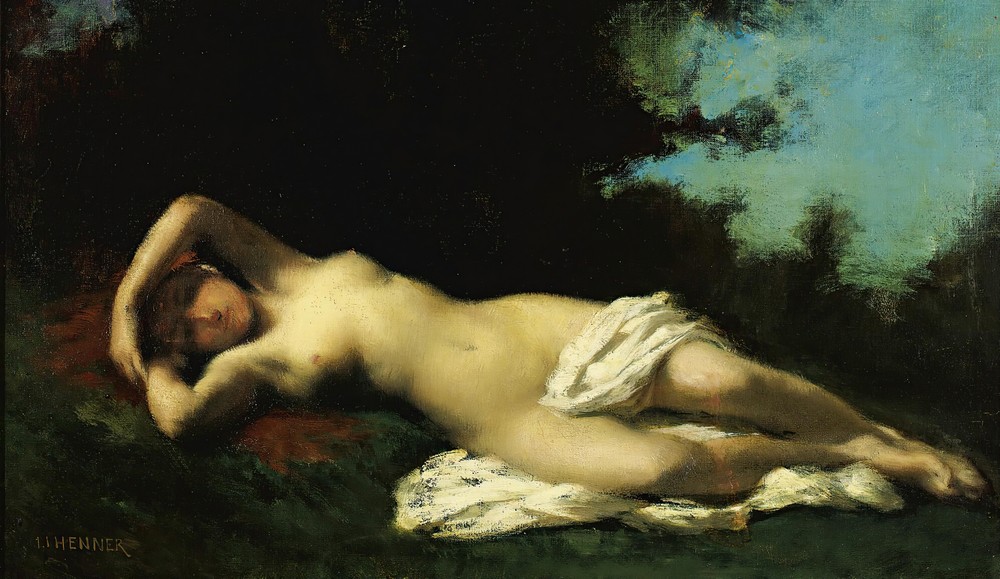 A Nymph In A Wooded Landscape