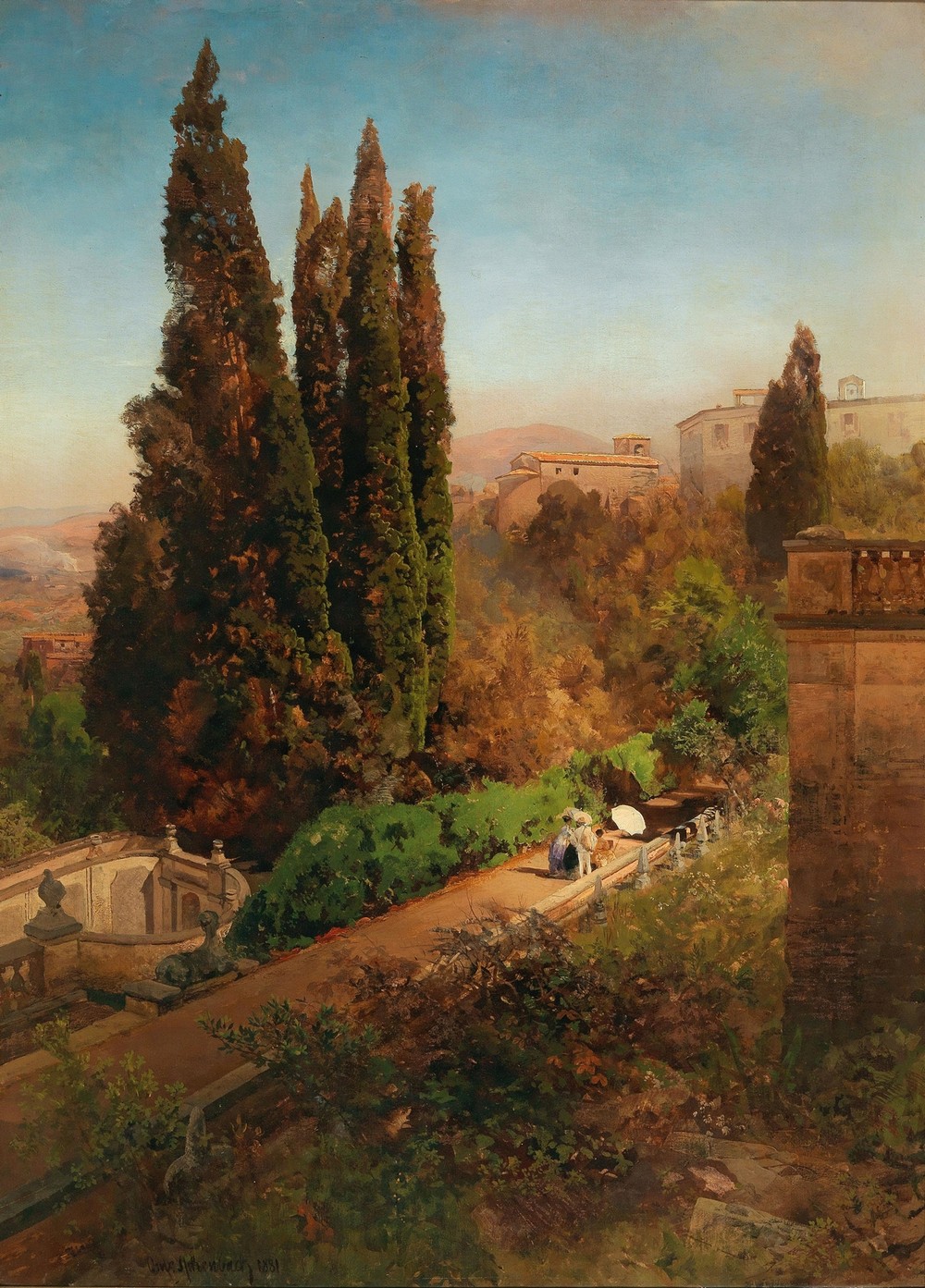 A view of the garden of Villa d’Este in Tivoli, near Rome