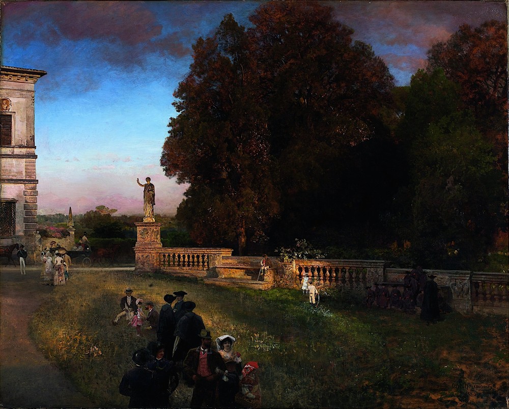 In the Park of the Villa Borghese