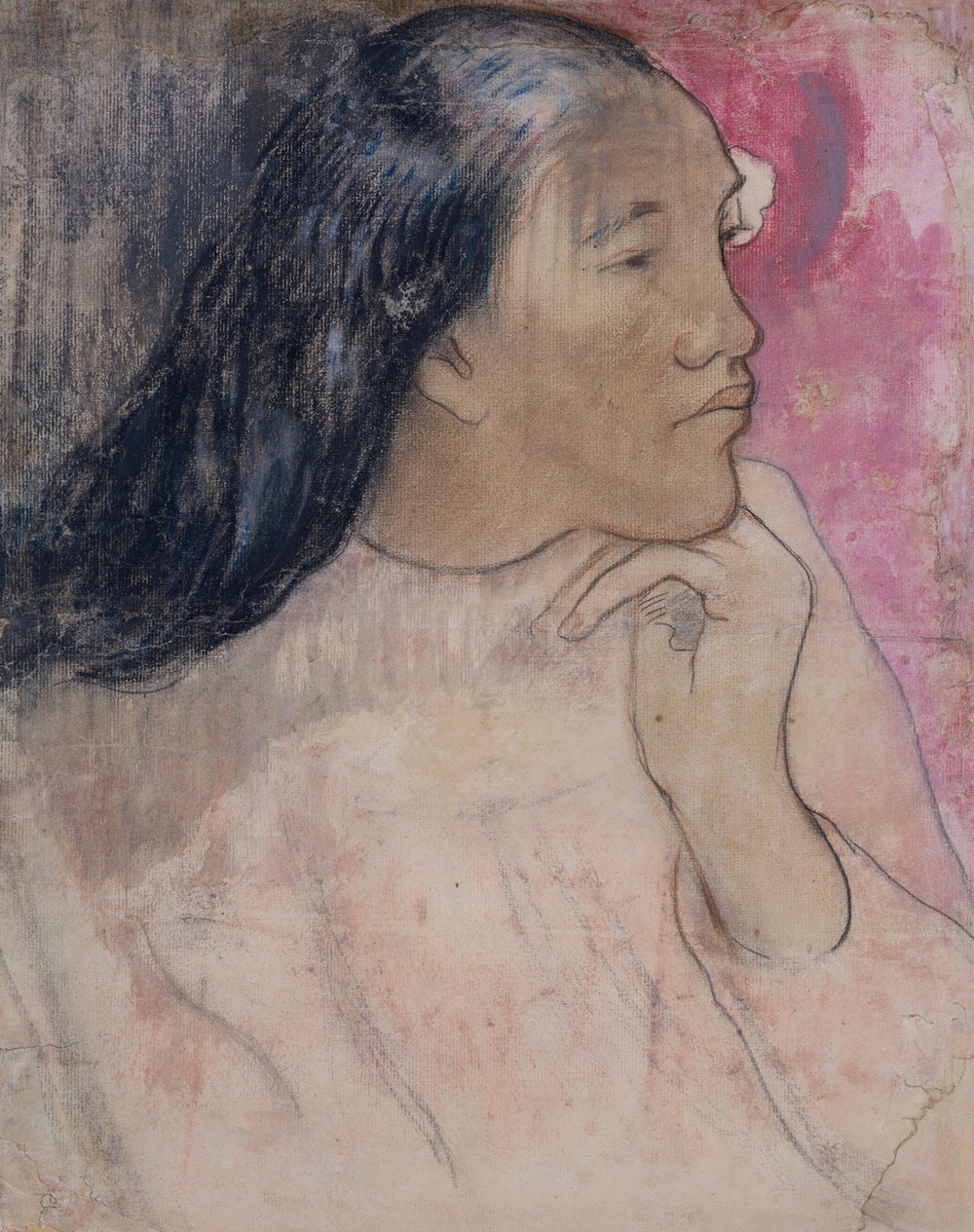 A Tahitian Woman with a Flower in Her Hair (1891–92)