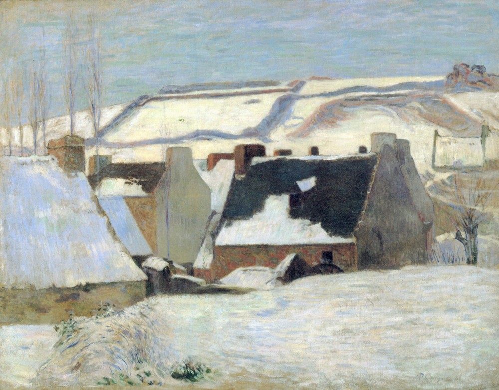 Pont-Aven sous la neige, ou Effet de neige