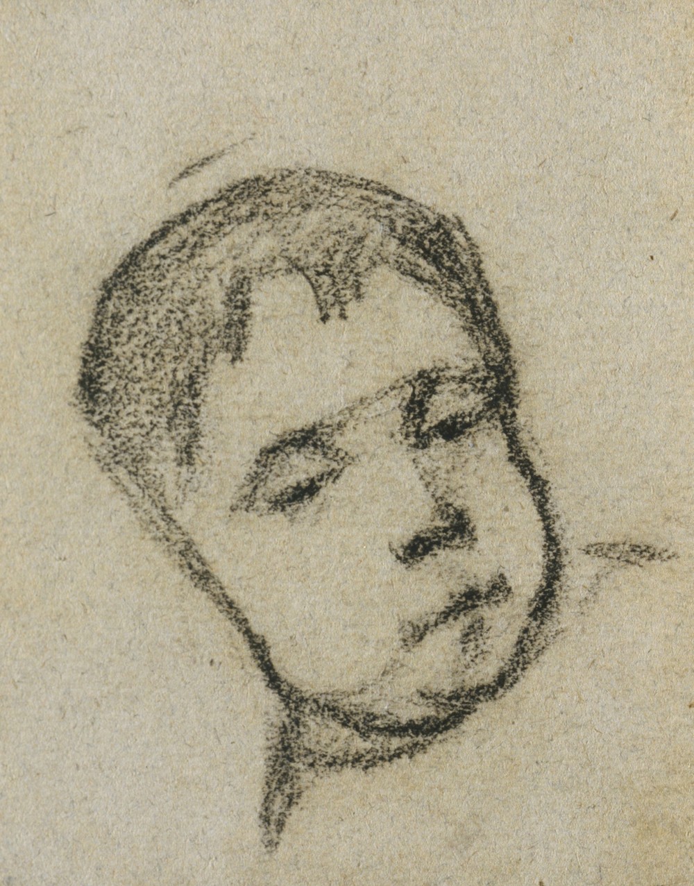 Emil Gauguin as a Child, Head on a Pillow (c. 1875-1876)