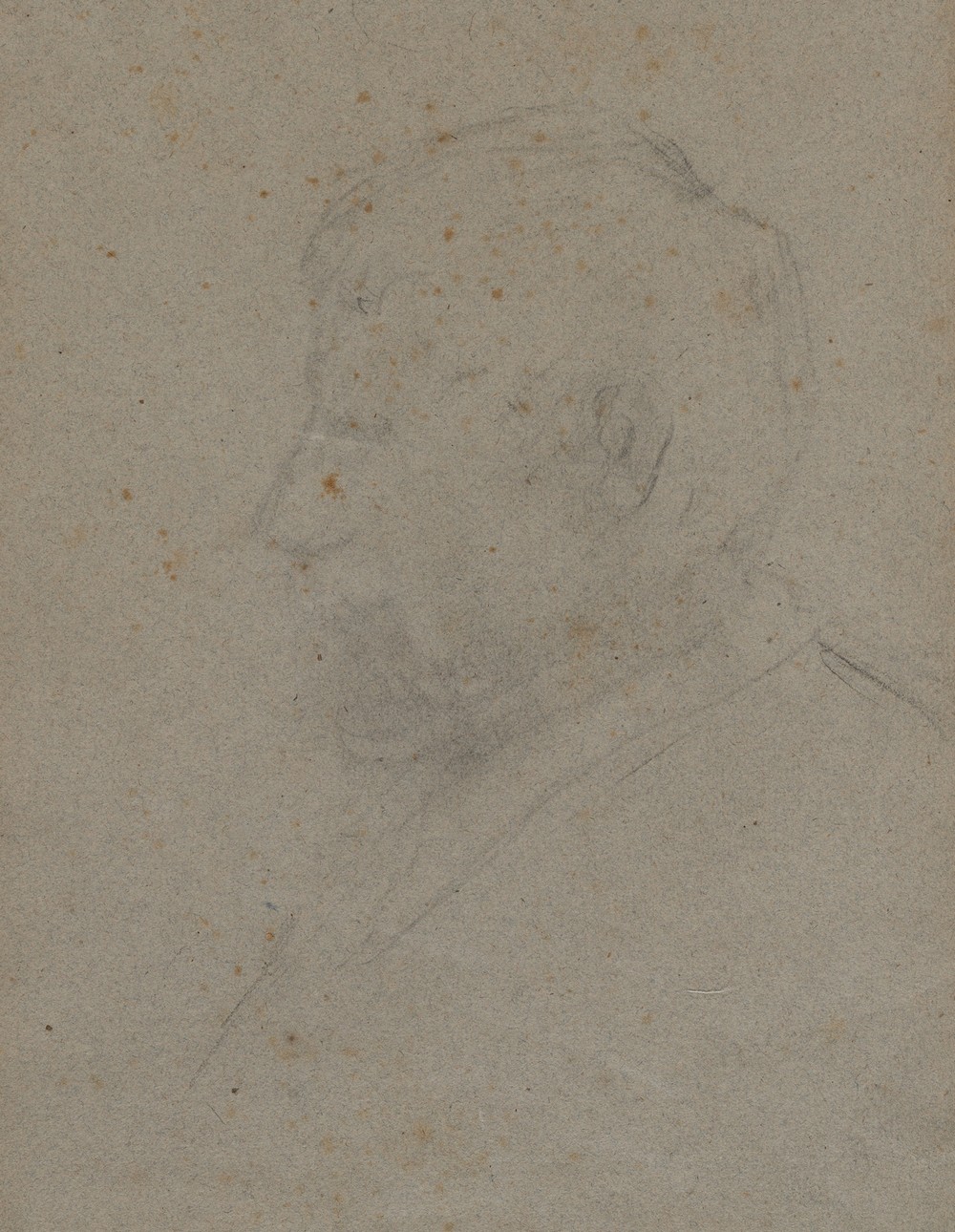 Profile Bust of a Man (verso) (1870s)