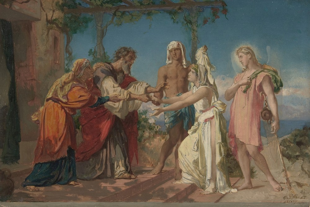 Tobias Brings His Bride Sarah to the House of His Father, Tobit (1830–82)