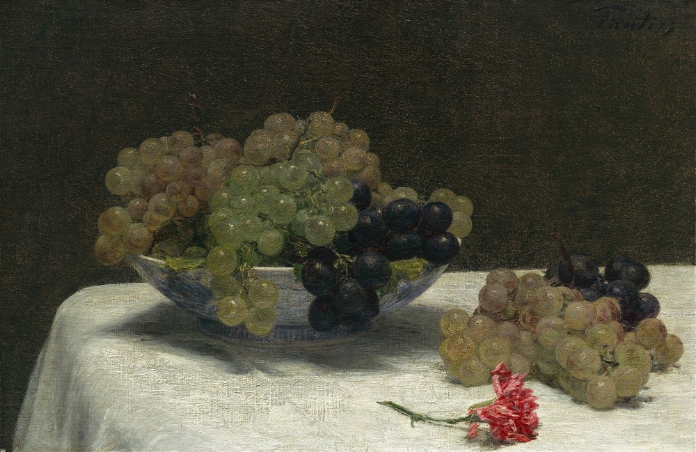 Still Life with Grapes and a Carnation (c. 1880)