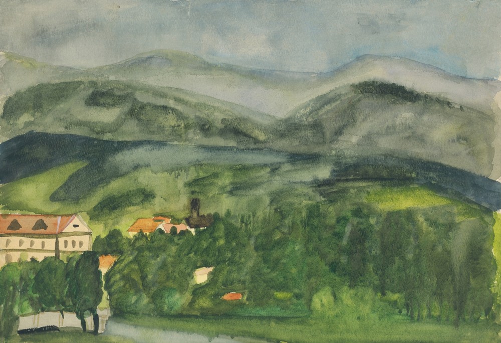Landscape with houses