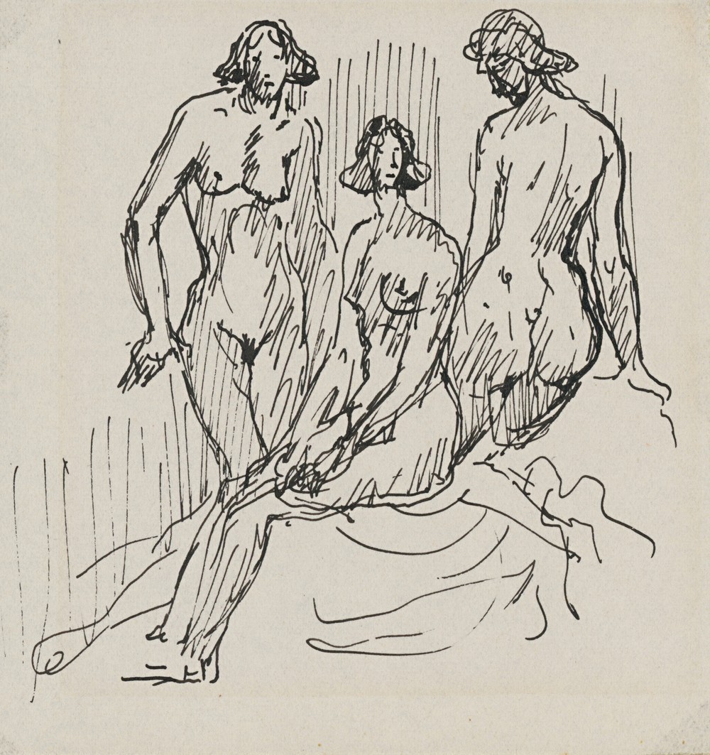 Three female figures
