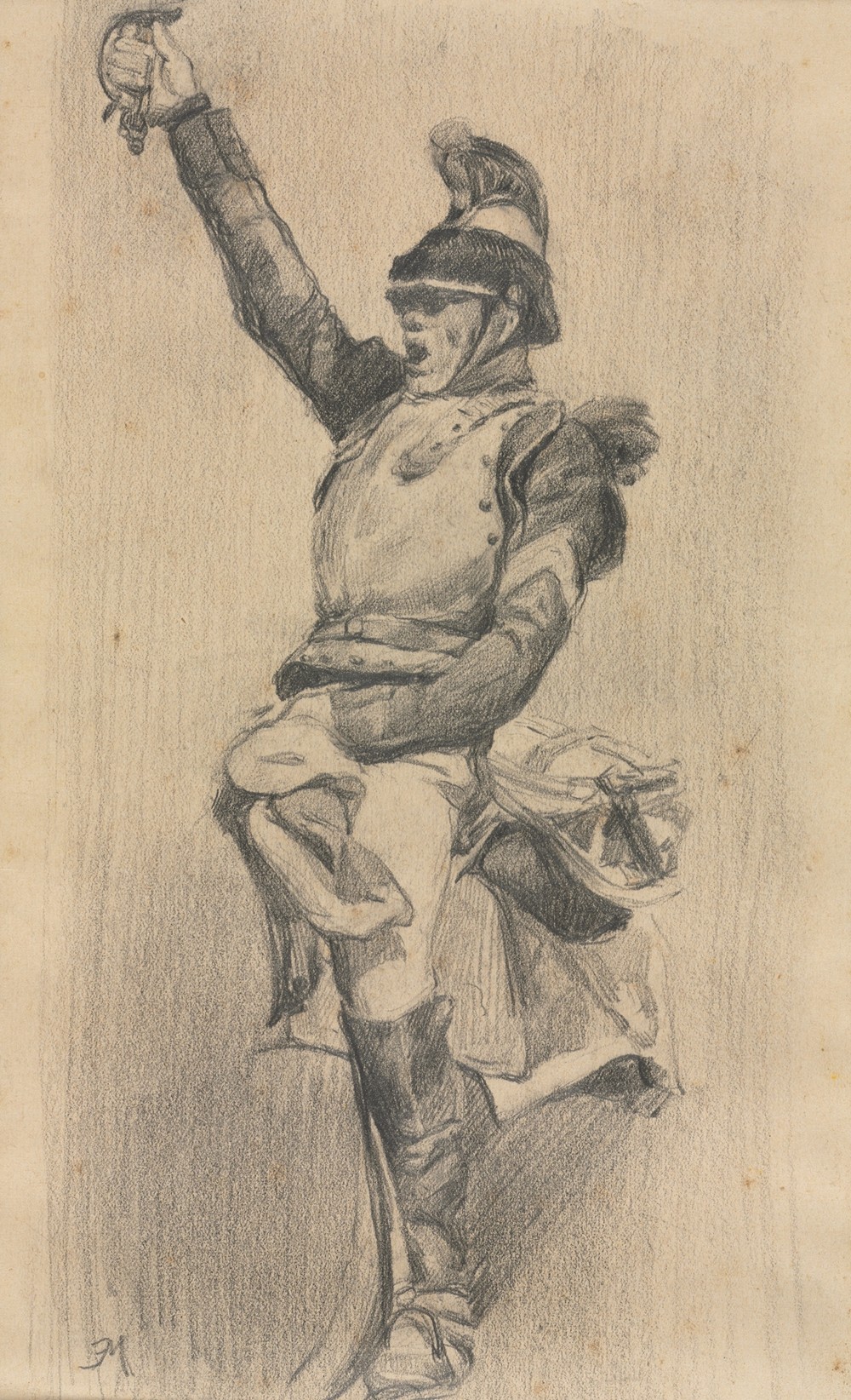Soldier with Upraised Arm (c. 1870)