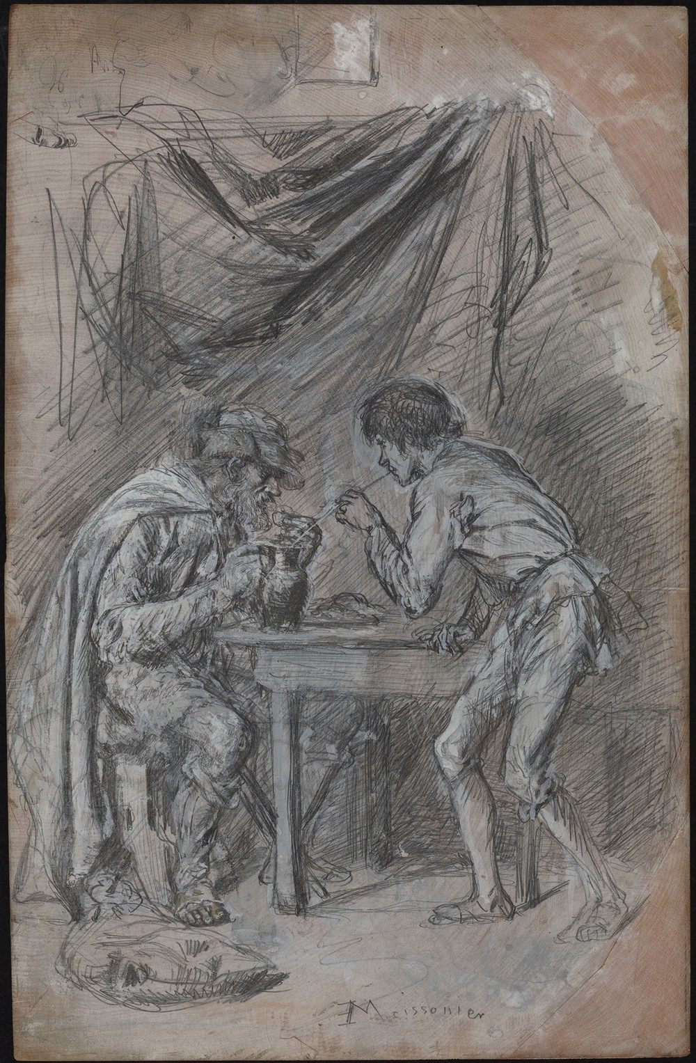 Lazarille de Tormes Stealing Drink from a Blind Man (probably c. 1846)