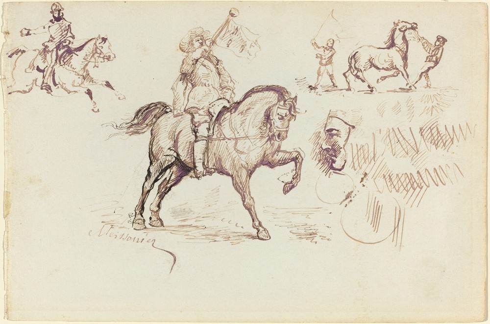 The Herald of Murcia and Other Studies (recto) (c. 1860)