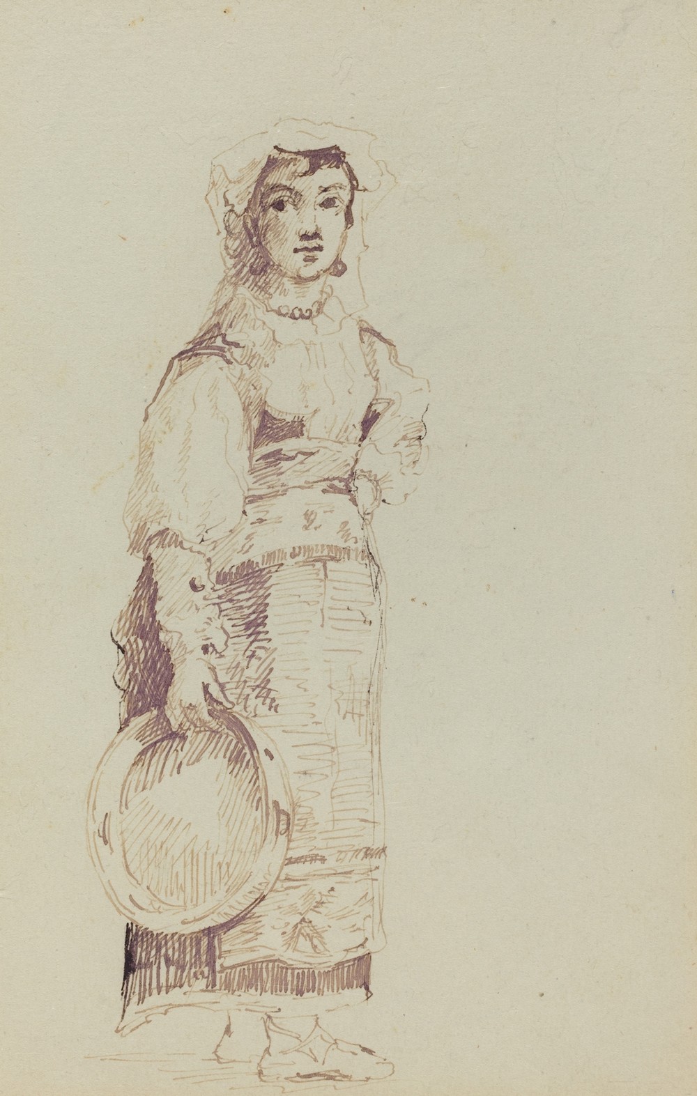 Woman with a Tambourine (verso) (c. 1860)