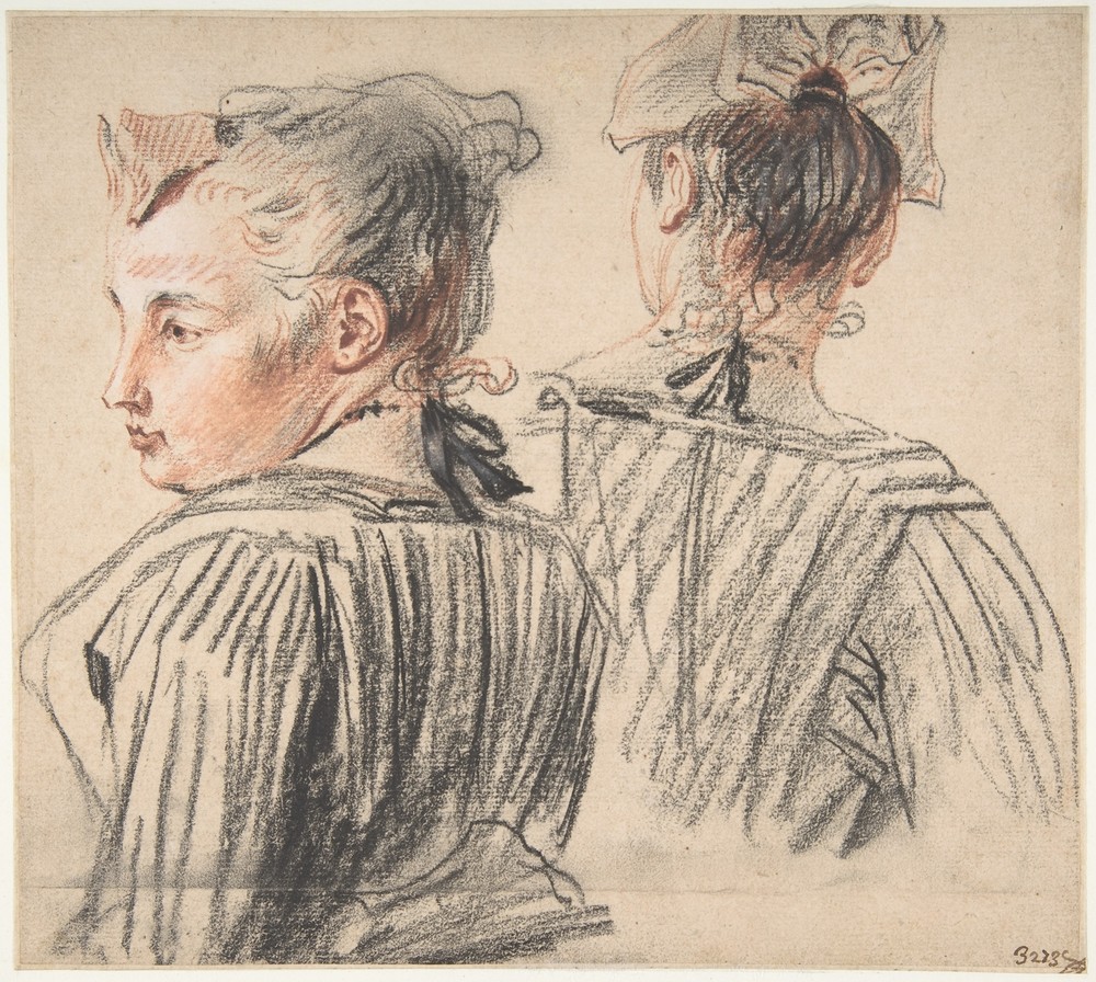 Studies of a Woman Wearing a Cap (ca. 1717–18)