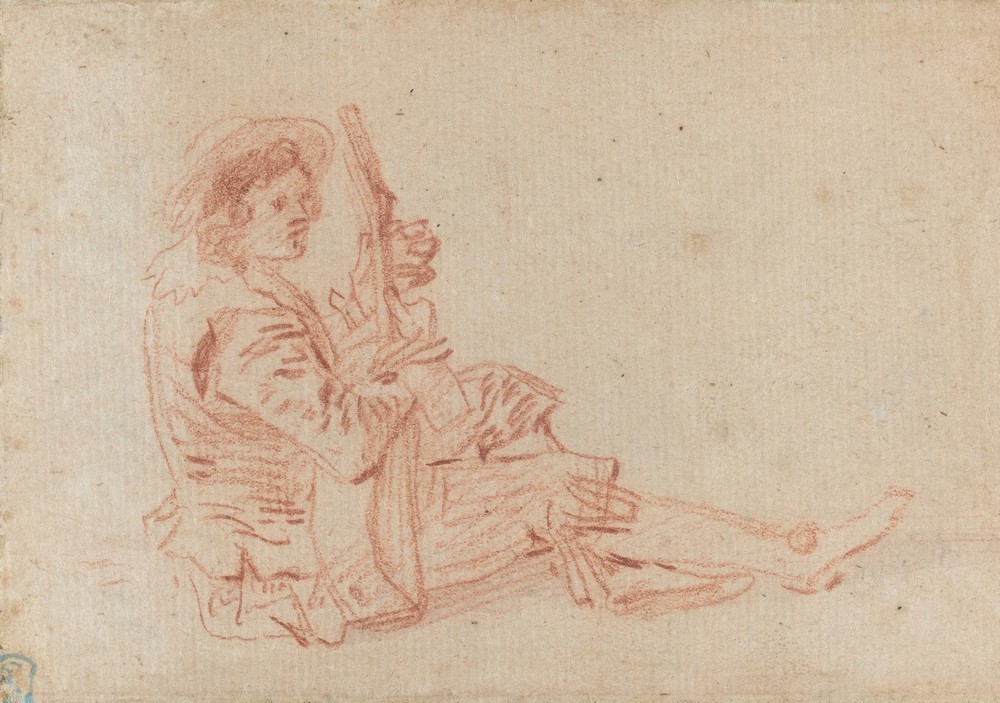 Seated Guitarist (recto)