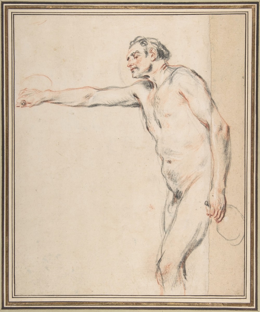 Study of a Nude Man Holding Bottles (ca. 1715–16)