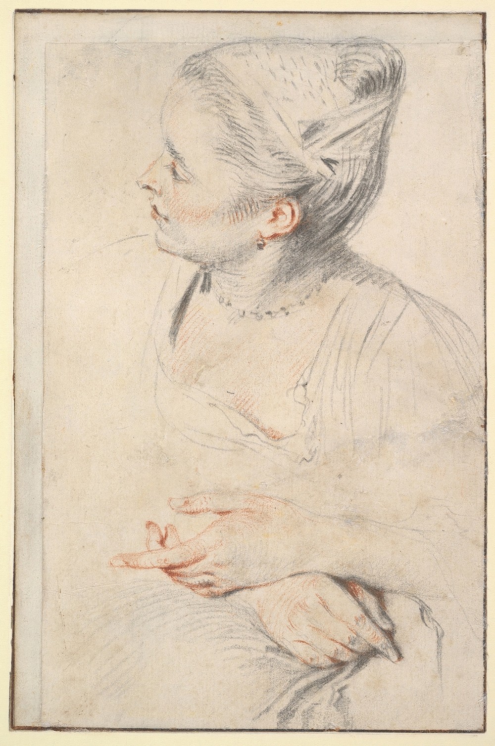 Study of a Woman’s Head and Hands (ca. 1717)