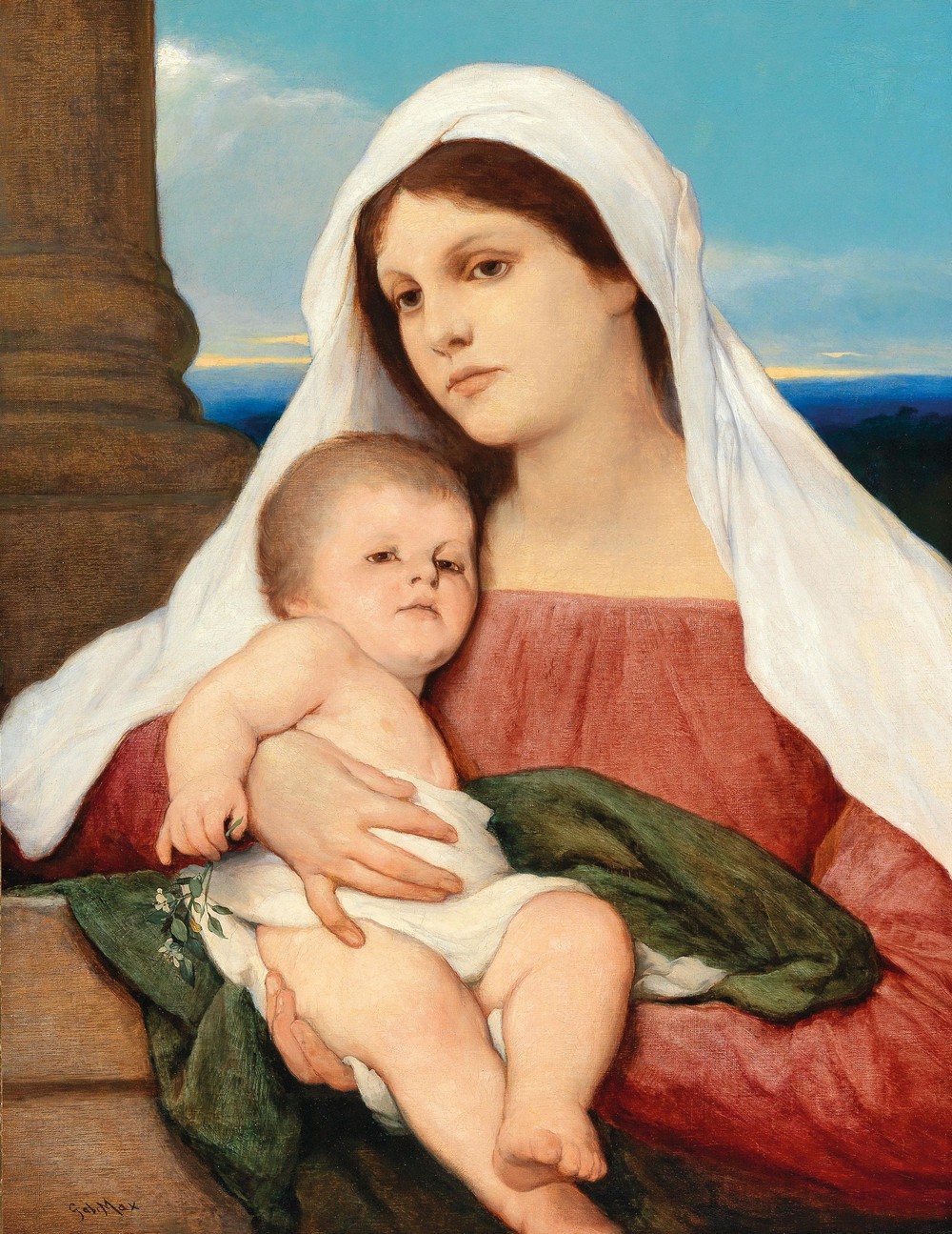 Madonna And Child In An Open Landscape