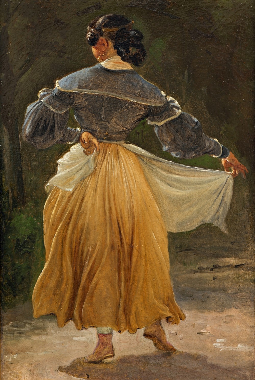 Dancing Roman Woman. Study for Romans Gathered for Merriment at an Osteria (before 1838)