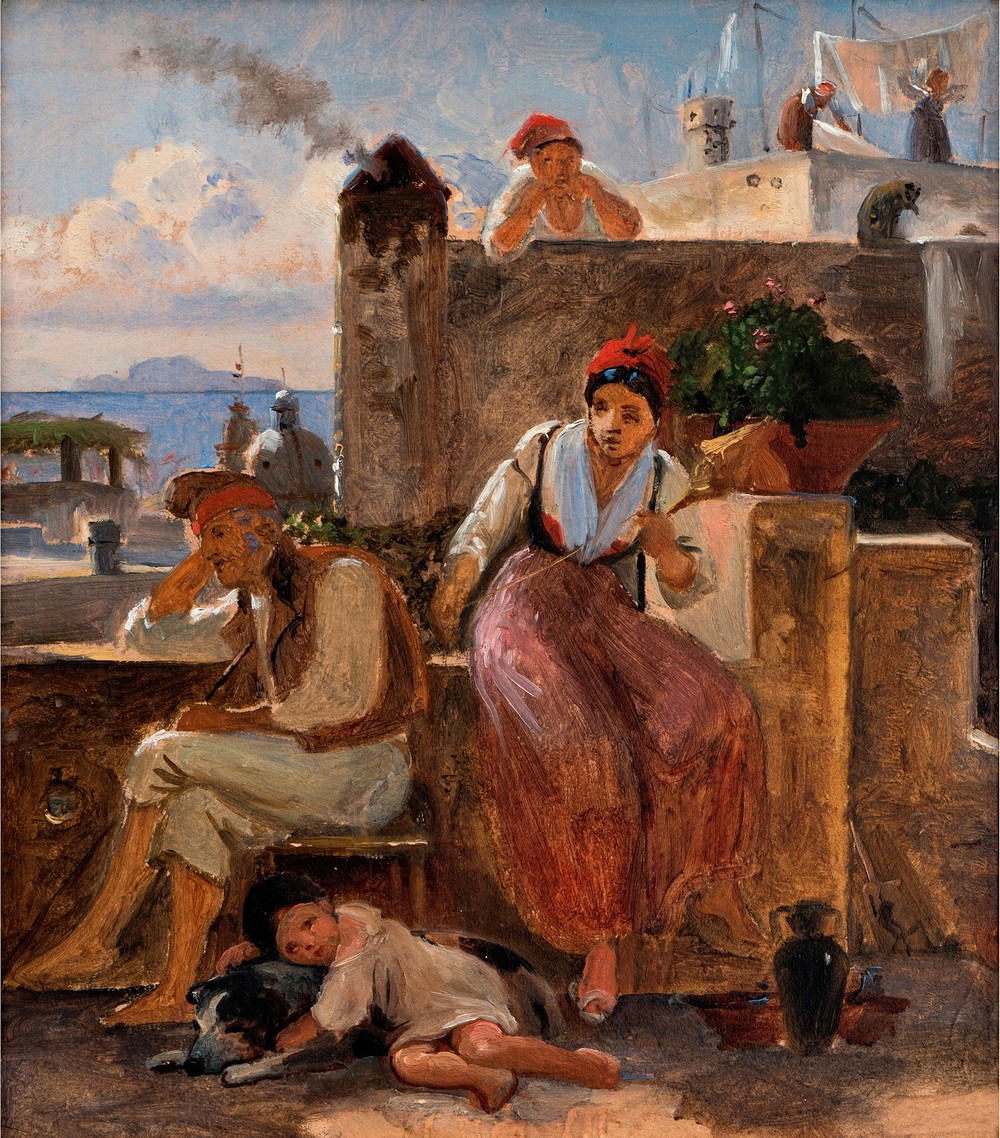 Neapolitan way of life. Study (c. 1839)