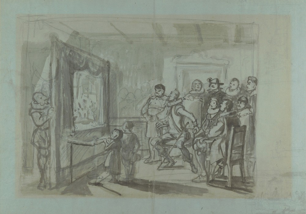 Don Quixote and Others Attending Master Peter’s Puppet Show (ca. 1865)