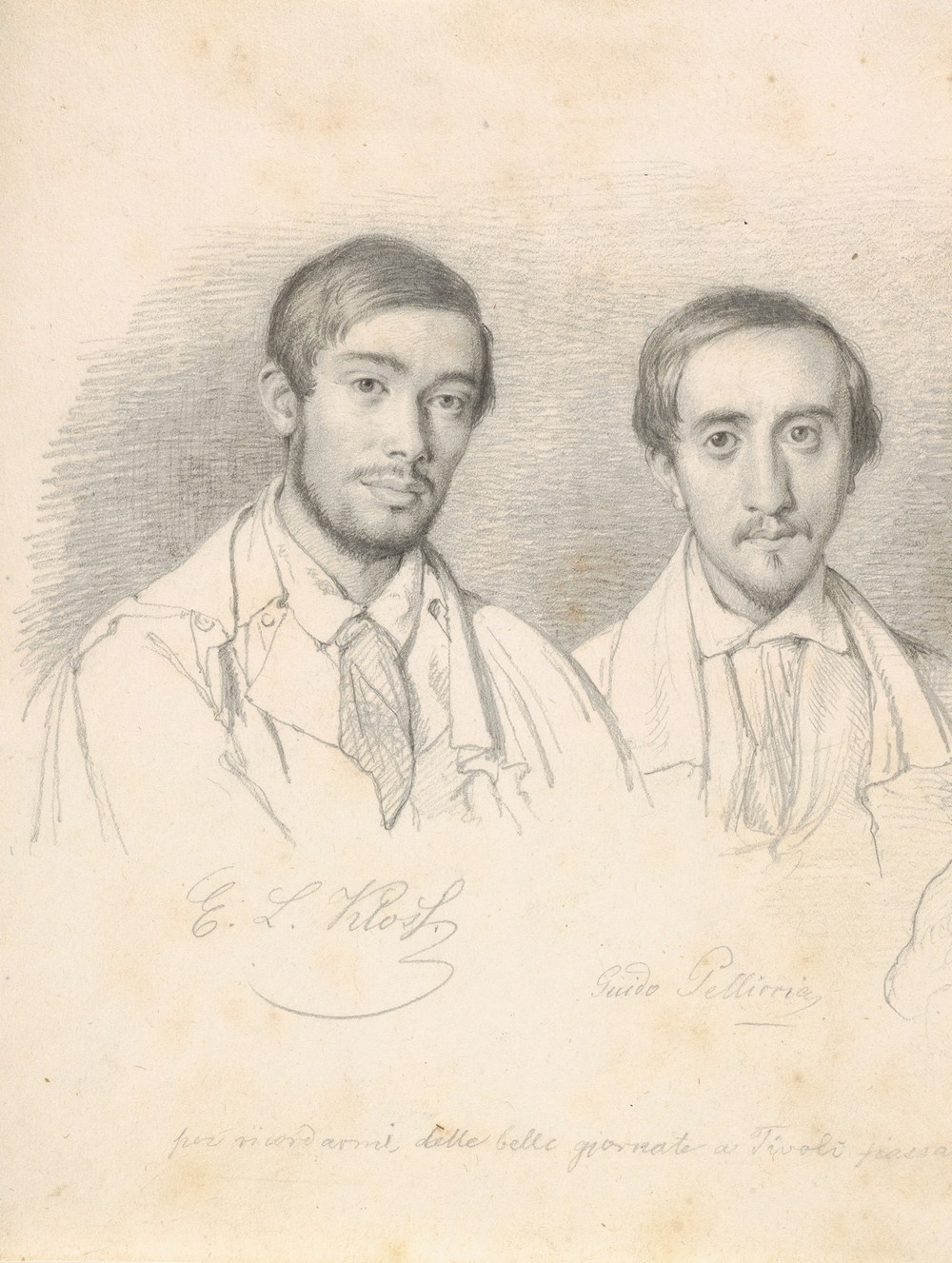 Double Portrait of the Artists E.F. Kloss and G. Pellicia (1836–40)
