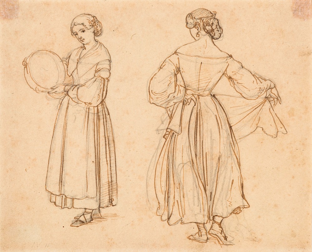 Figure study for Dancing Roman Woman (before 1838)