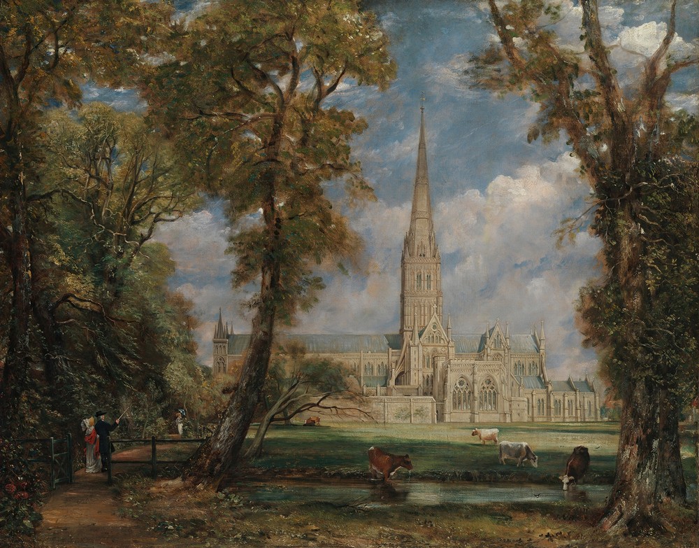Salisbury Cathedral from the Bishop’s Grounds (ca. 1825)