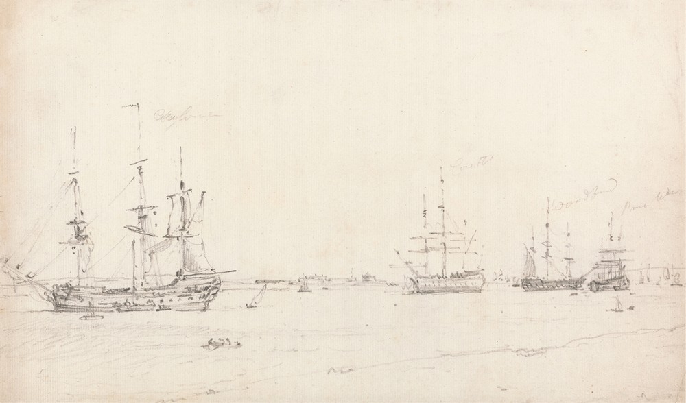 Four East Indiamen at Archor