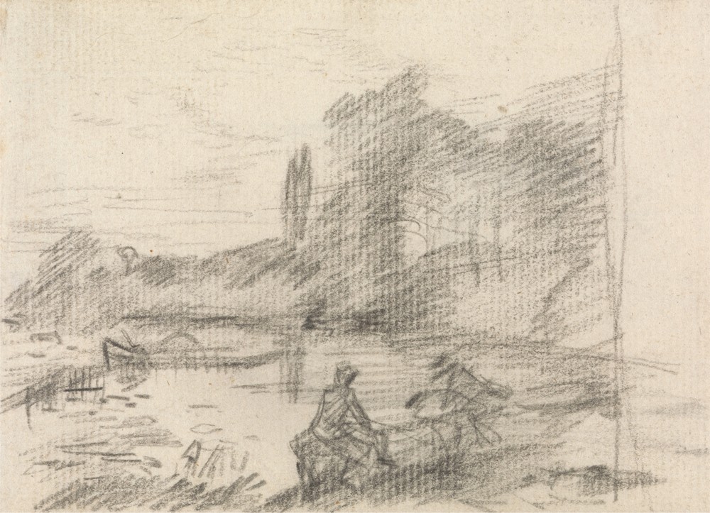 Two Figures by a River (between 1807 and 1809)
