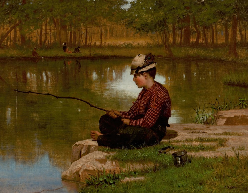 Waiting for a Bite, Central Park (circa 1886)