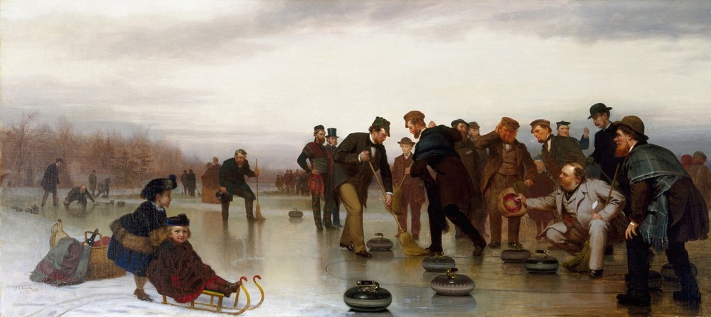 Curling;–a Scottish Game, at Central Park