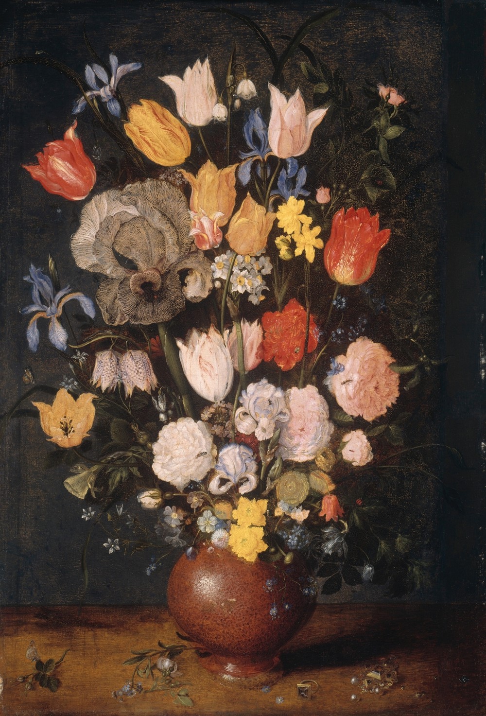 Bouquet of Flowers in an Earthenware Vase (c. 1610)