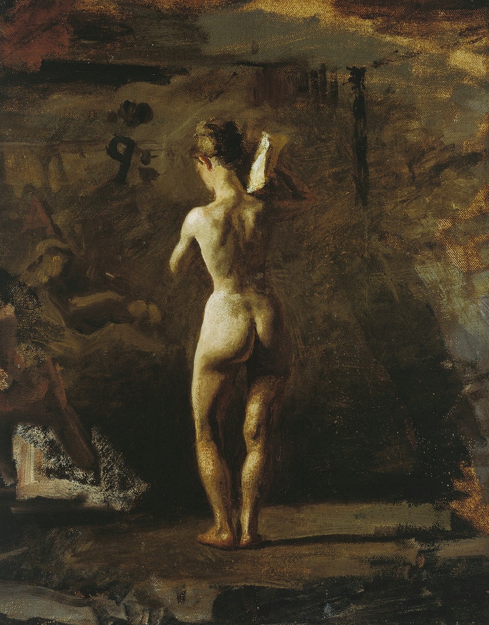 Study for ‘William Rush Carving His Allegorical Figure of the Schuylkill River’ (1876-77)