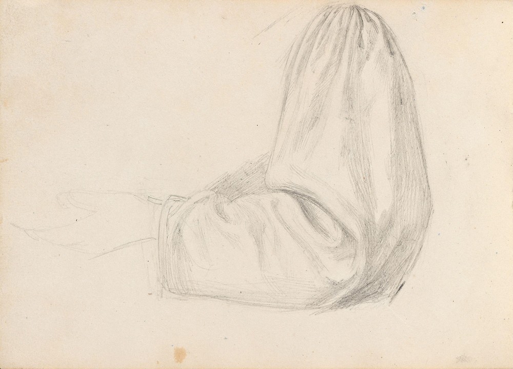Drapery study (Probably 1838 or 1839)