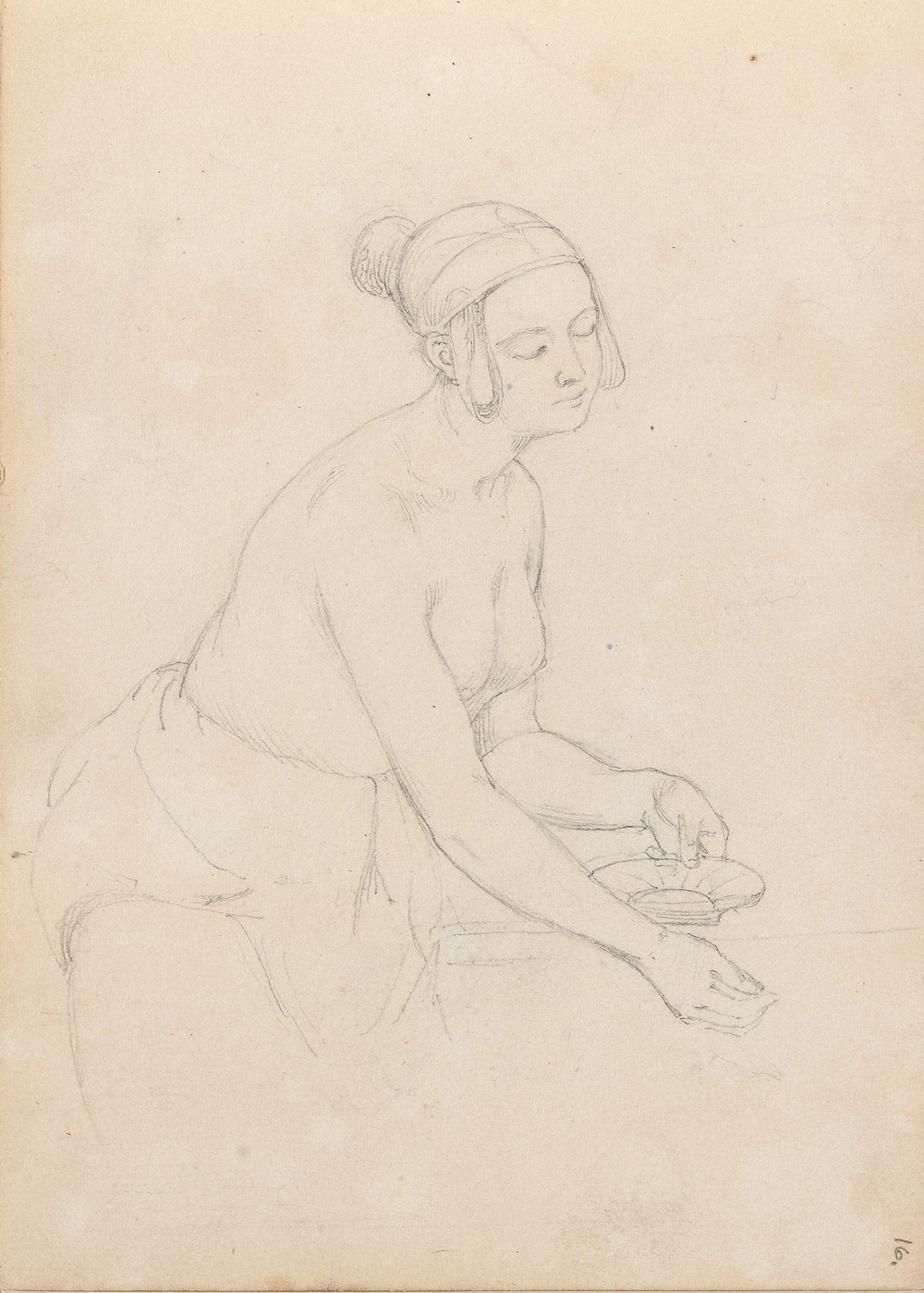 Female figure with a shell (Probably 1838 or 1839)