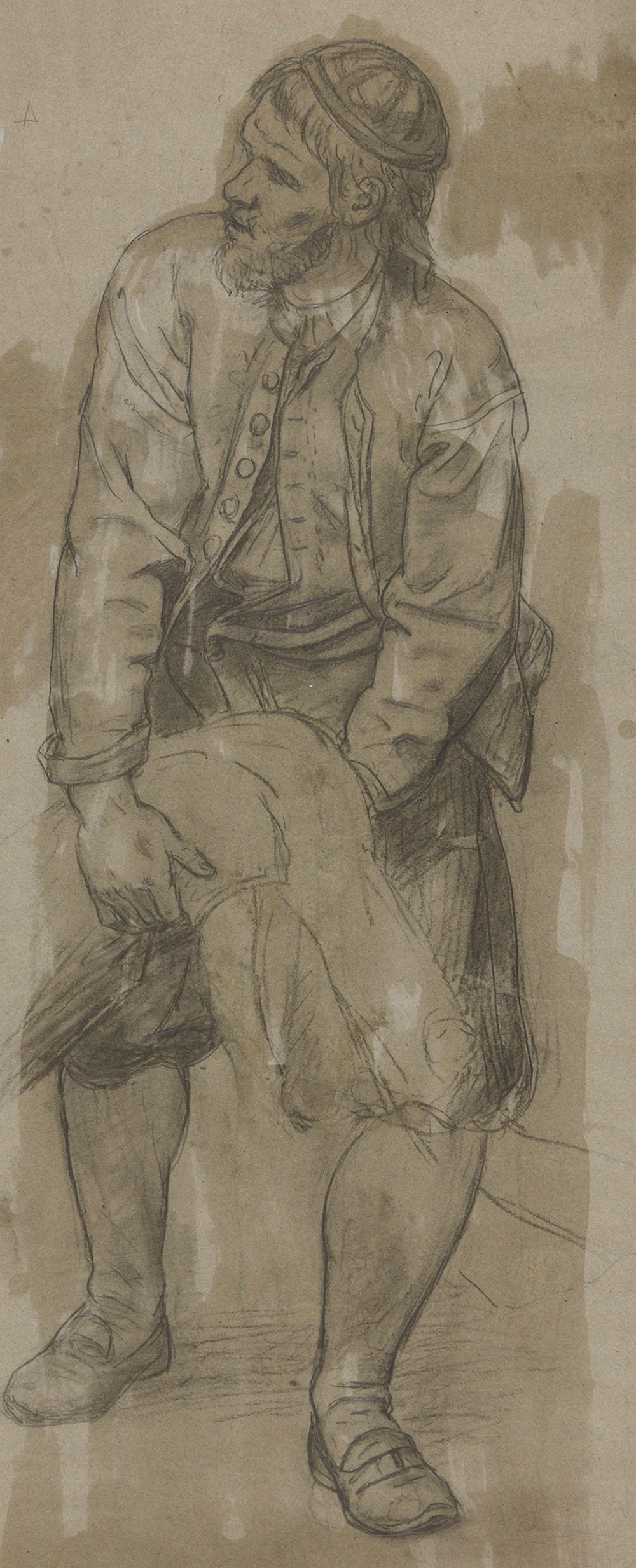 Figure of a Man Leaning Forward