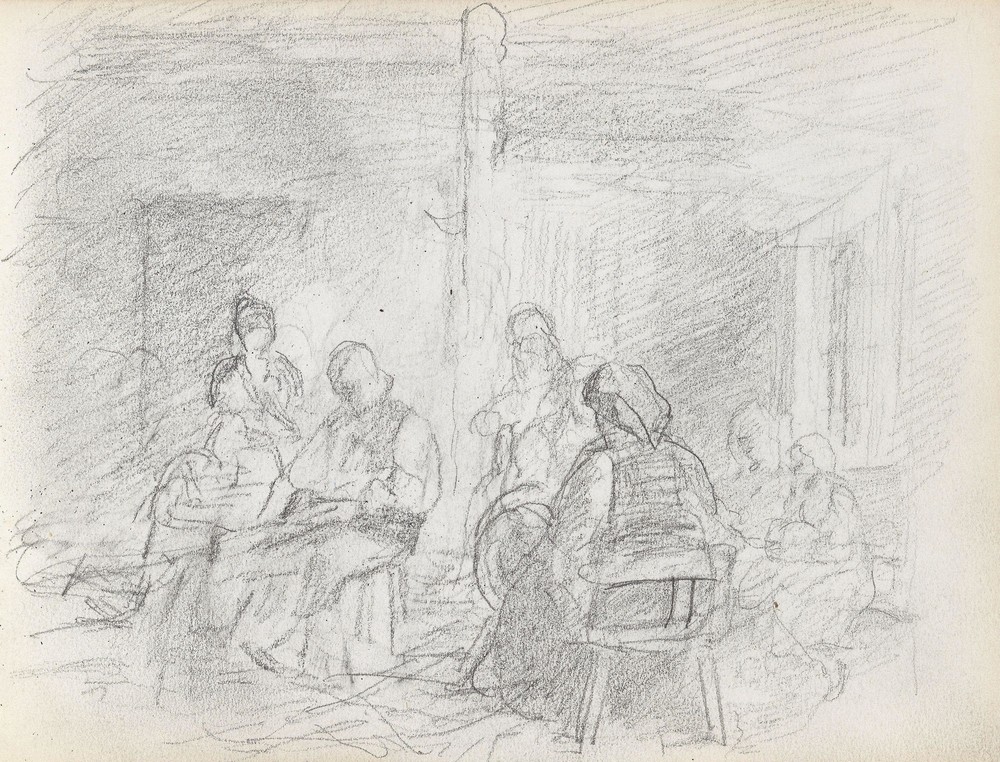 Figurer i interiør (between 1865 - 1872)