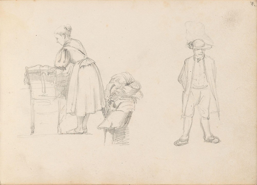 Laundry; standing human figure (Probably 1838 or 1839)