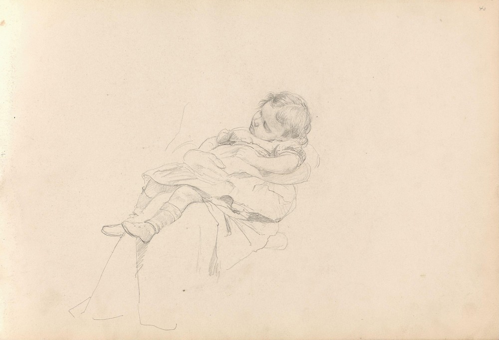 Sovende barn (between 1855 - 1859)