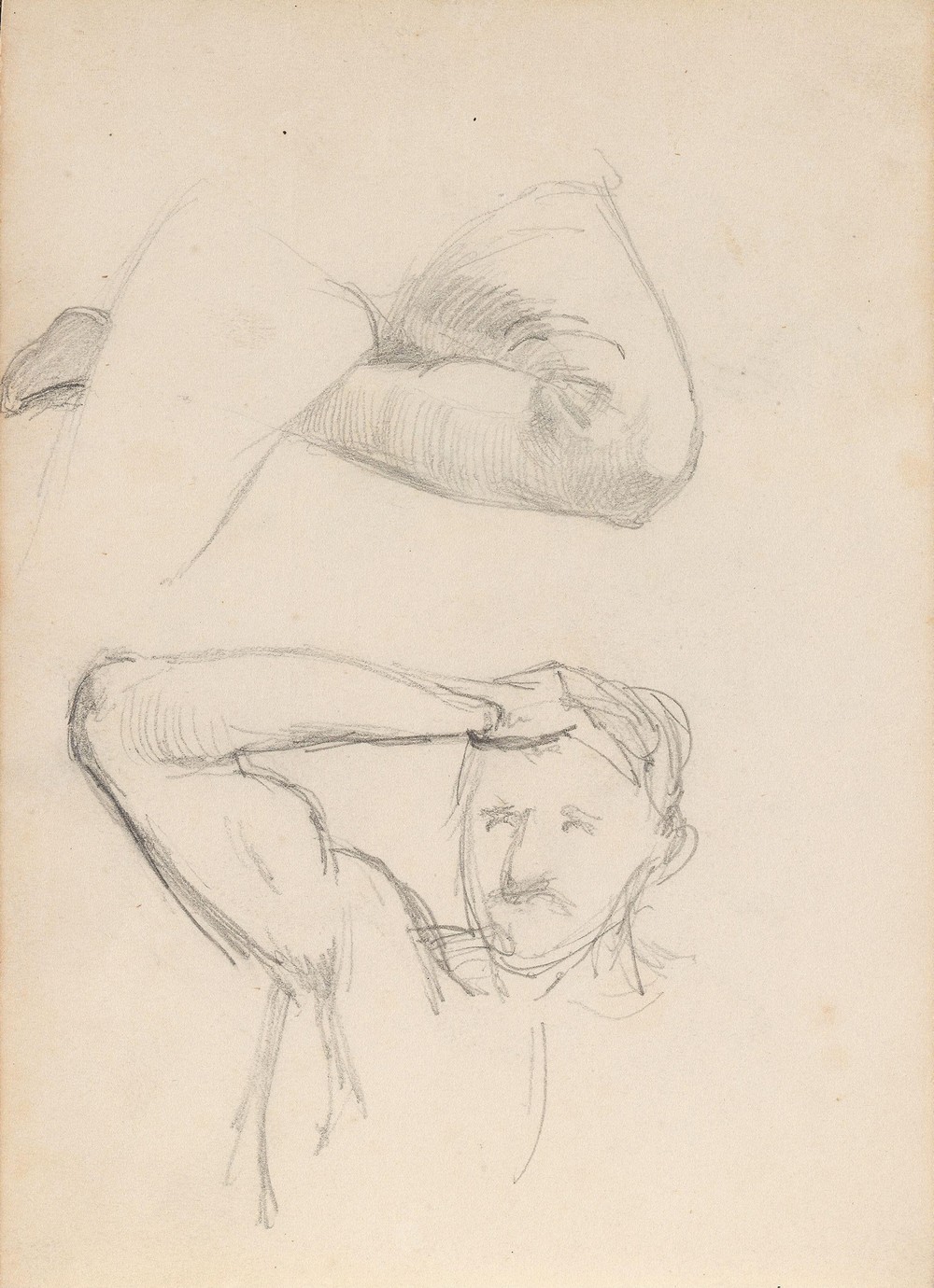 Studies of male figure (Probably 1838)