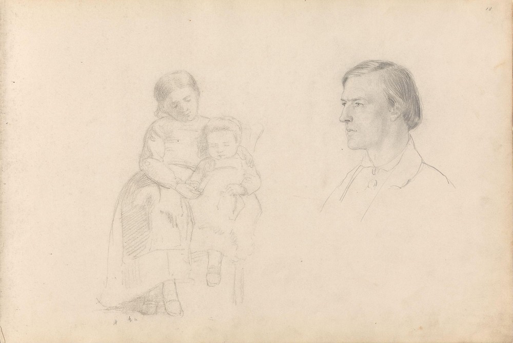 Two children; male portrait (Between 1855 and 1859)
