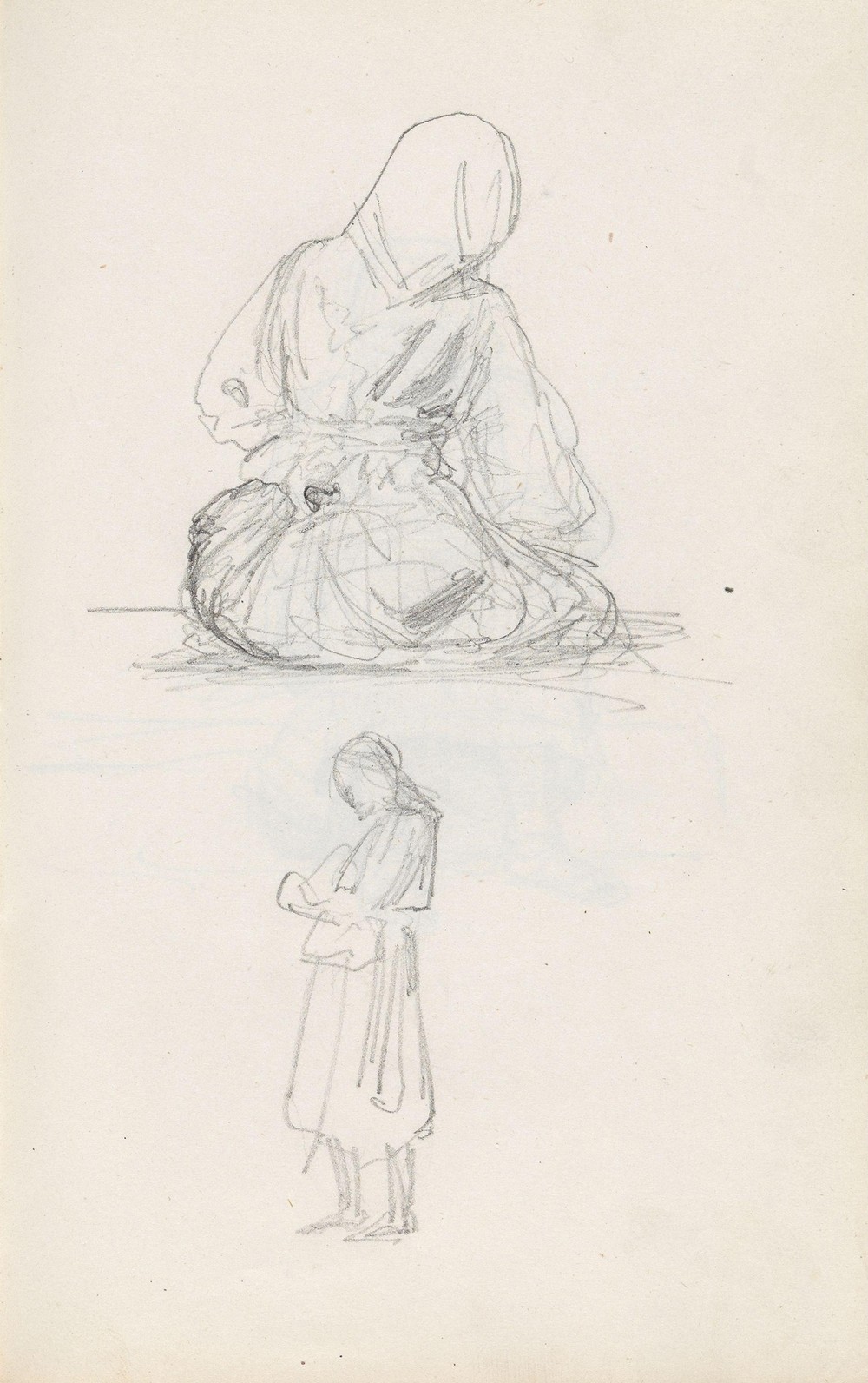 Two studies of women (Between 1844 and 1854)