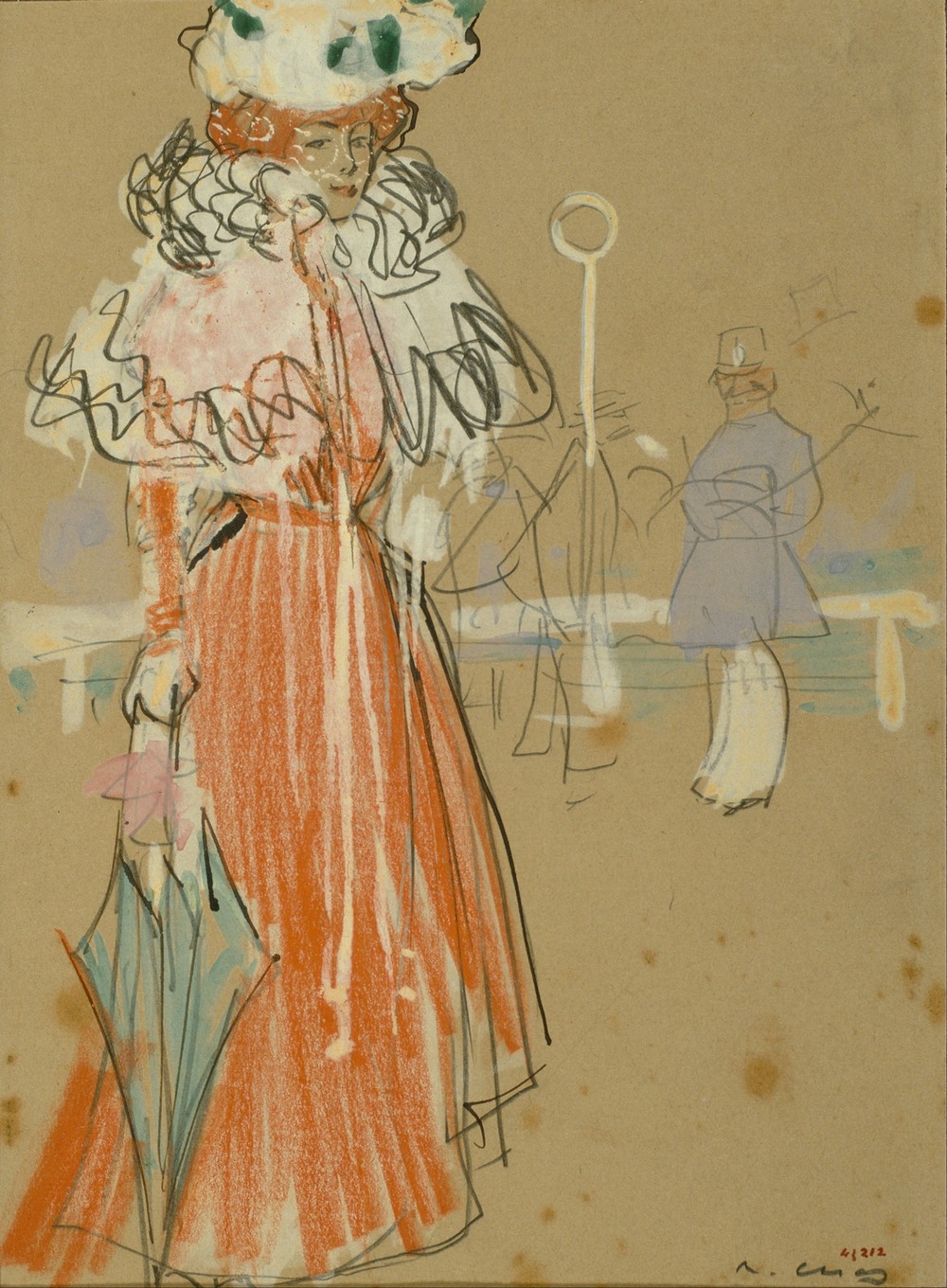 Female Figure in Red (circa 1900)