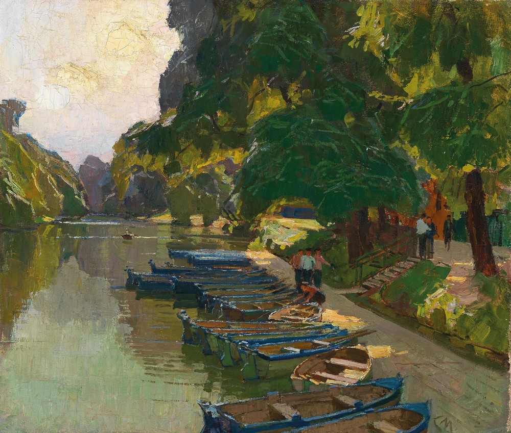 Landing stage at Heustadlwasser (Prater, Vienna)