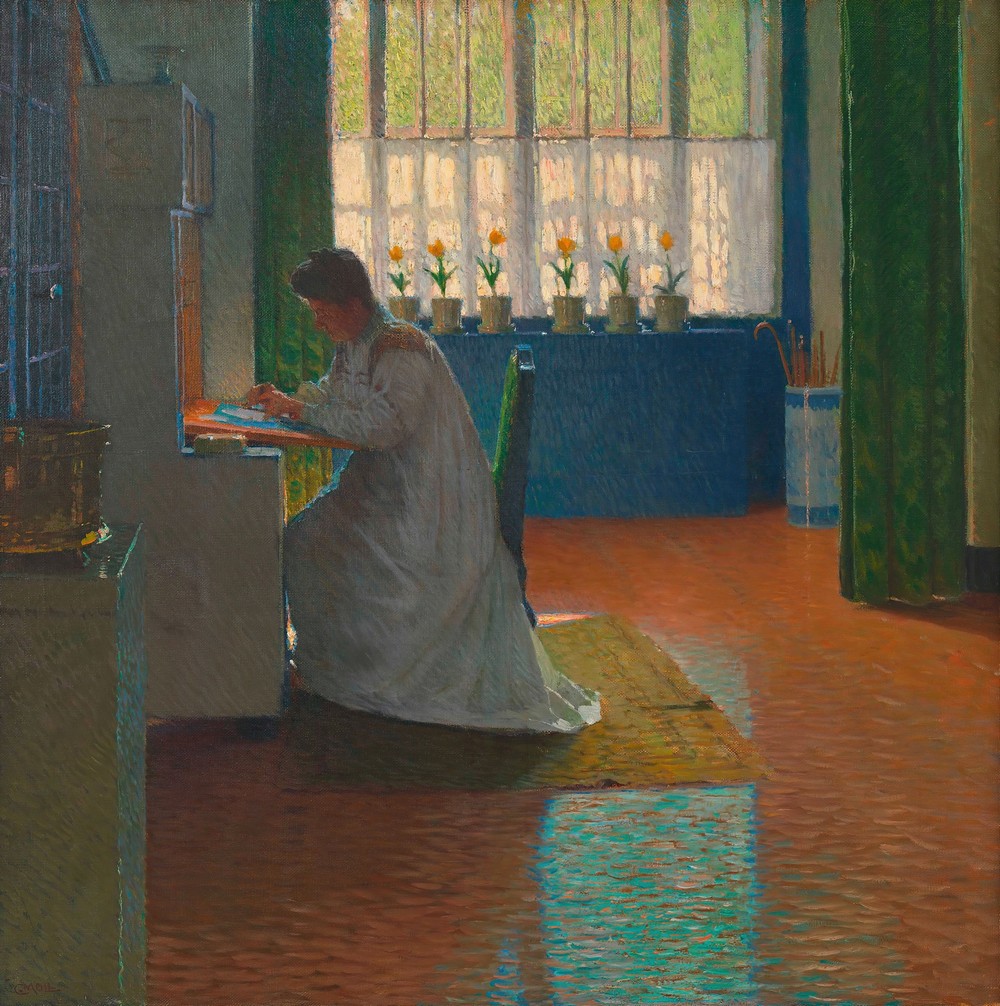 Anna Moll am Schreibsekretär (around 1903)