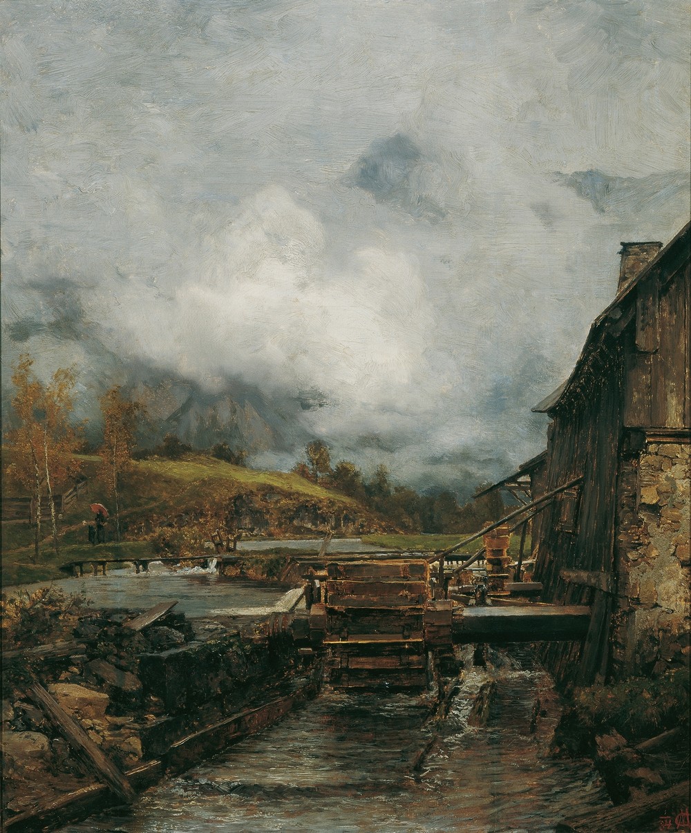 Wassermühle in Goisern (nach Emil Jakob Schindler)