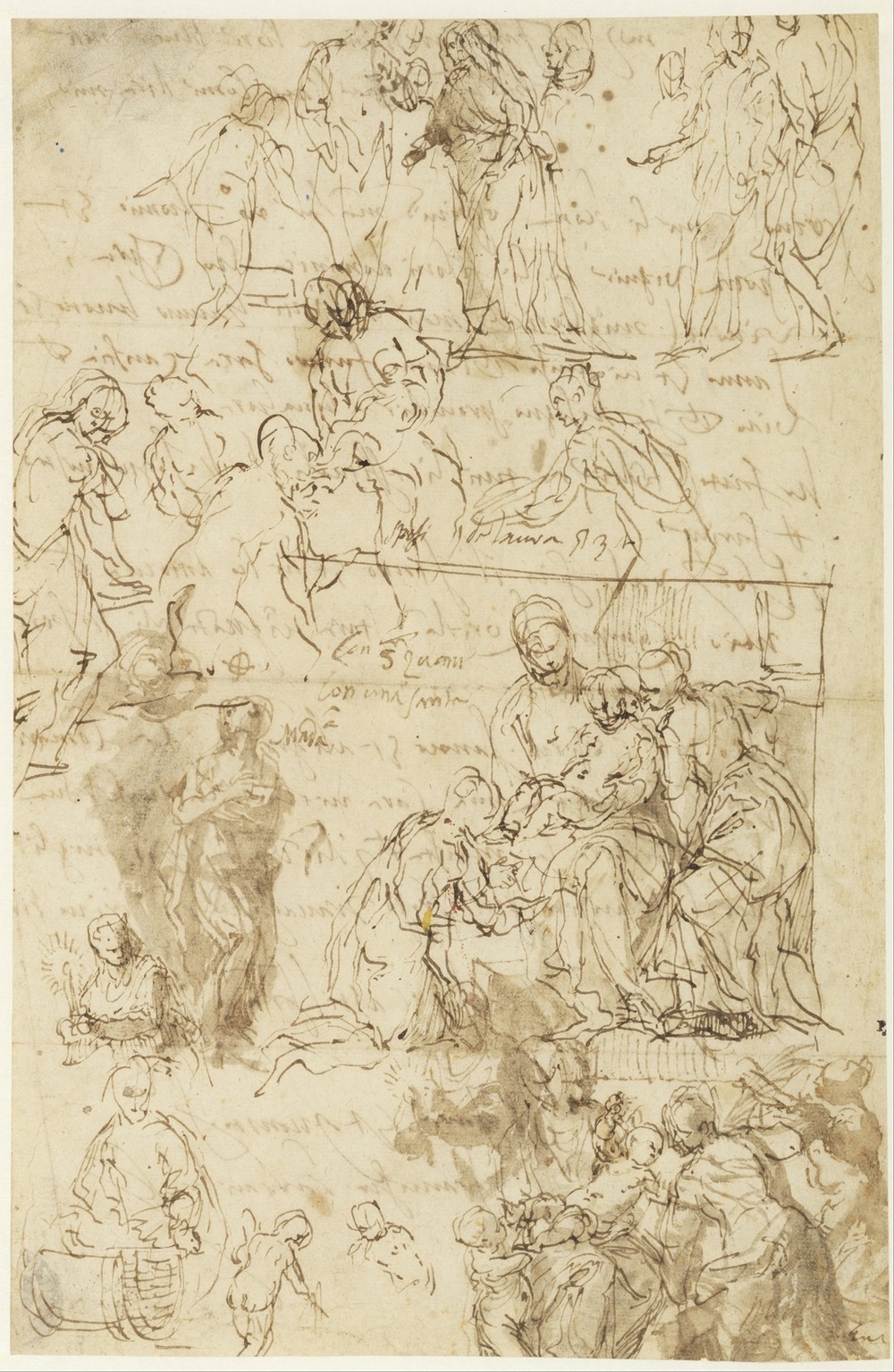 The Mystic Marriage of Saint Catherine and other studies (circa 1568 - 1569)