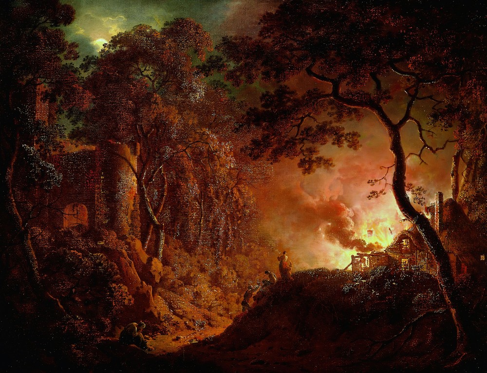 Cottage on Fire (c. 1786-1787)
