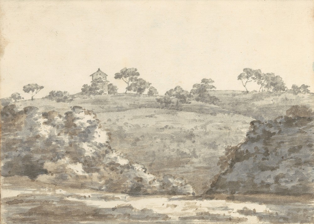 Landscape with a Two-Story Building on a Hill (1774–75)