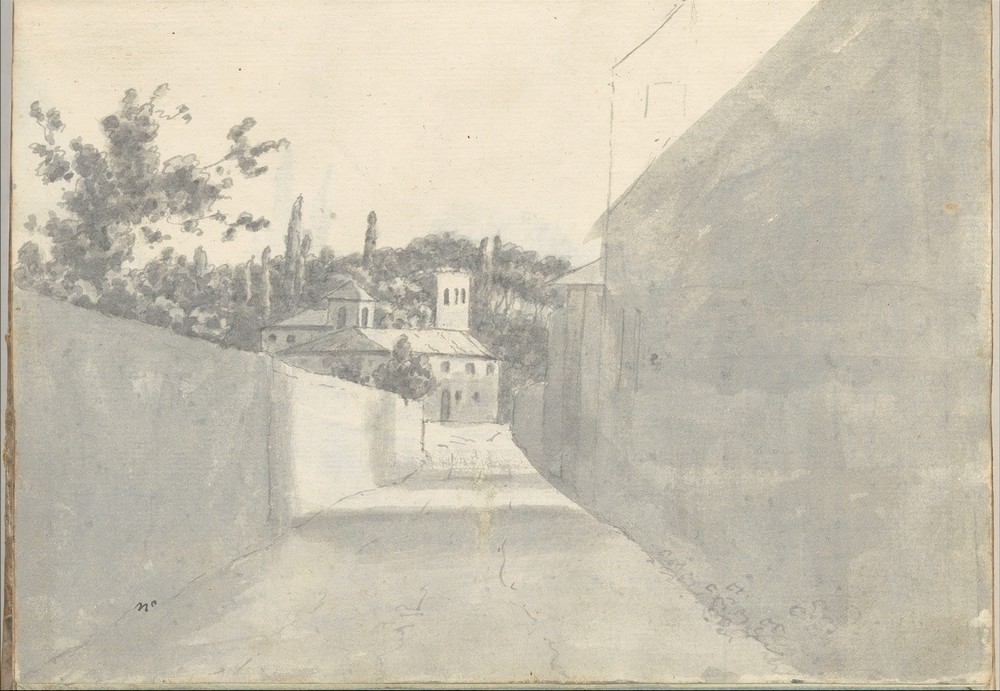 Townscape with a Walled Street and Distant Villa (1774–75)